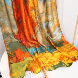 Spring Scarf Women's Luxury Design Polyester Material Smooth Scarf Soft Shawl Beach Scarf