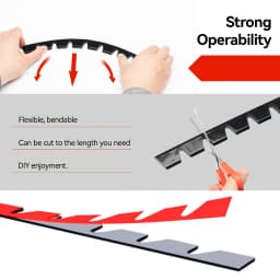 8PCS SPORT Universal Car Front Bumper Guard Chassis Anti-Scratch Anti-Skid Kit Scrape Protector Skid Plate DIY with Pre-Attach