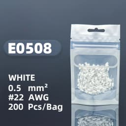 E0308 E0508 E6012 Insulated Cord End Terminal Block Wire Ferrules Cold Pressing Pin Connector Pure Copper Tube Type Terminal Set