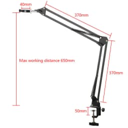 Camera Tripod Table Stand Set Photography Adjustable Arm Stand For Digital Video Microscope Camera Boom Scissor Arm Stand Holder