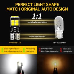 2pcs LED License Plate Light W5W T10 CANbus For Peugeot 208 1 2 Accessories 2012 2013 2014 2015 2016 2017 2018 2019 2020 2021