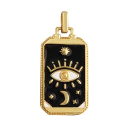 Enamel Tarot Cards Sun Star Moon Evil Eye Heart Hand Charm Pendant,18K Gold Plated Bracelets Necklaces Jewelry Accessories M80
