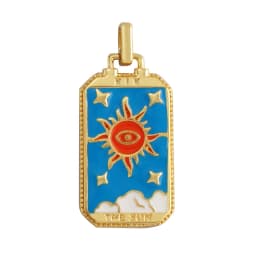 Enamel Tarot Cards Sun Star Moon Evil Eye Heart Hand Charm Pendant,18K Gold Plated Bracelets Necklaces Jewelry Accessories M80