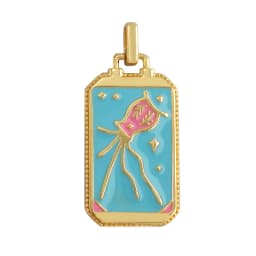 Enamel Tarot Cards Sun Star Moon Evil Eye Heart Hand Charm Pendant,18K Gold Plated Bracelets Necklaces Jewelry Accessories M80