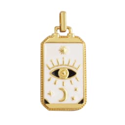 Enamel Tarot Cards Sun Star Moon Evil Eye Heart Hand Charm Pendant,18K Gold Plated Bracelets Necklaces Jewelry Accessories M80
