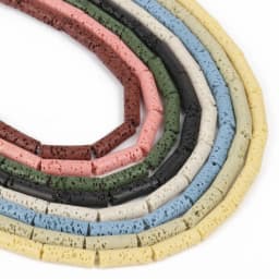 13x4mm Natural Multicolor Volcanic Lava Stone Cylinder Shape Loose Spacer Beads For Jewelry Making DIY Bracelet Earring Necklace