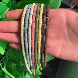 13x4mm Natural Multicolor Volcanic Lava Stone Cylinder Shape Loose Spacer Beads For Jewelry Making DIY Bracelet Earring Necklace