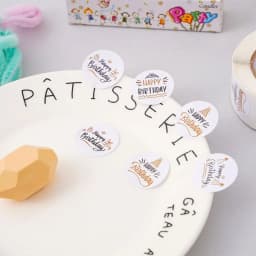 50-500pcs Cute Happy Birthday Stickers 2.5cm/1 Inch Children's Birthday Party Gift Sealing Decorations Greeting Card Labels