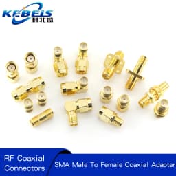 2PCS SMA Connector SMA to SMA Adapter SMA to SMA / RPSMA Male Plug & Female Jack Slide-on Straight RF Coax Adapter Connector