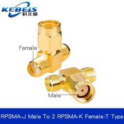 2PCS SMA Connector SMA to SMA Adapter SMA to SMA / RPSMA Male Plug & Female Jack Slide-on Straight RF Coax Adapter Connector