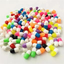 50-100pcs Half Hole Pill Capsule Resin Beads Loose Spacer Beads For Jewelry Making Resin Filling DIY Parts Craft Supplies