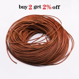 2-5m/lot 1.5 2 2.5 3 4 5 6mm 3 Color Genuine Cow Leather Round Thong Cord DIY Bracelet Findings Rope String For Jewelry Making