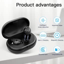 Portable Mini CIC Invisible Rechargeable Ear Adjustable Hearing Aid For The Deaf Elderly People