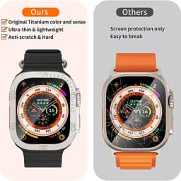 Screen Protector For Apple Watch Ultra 49mm Case Accessories Metal Cover Frame+Tempered Glass For iWatch Ultra 3 49mm Bezel Ring