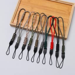 Paracord Keychain Lanyard High Strength Parachute Cord Survival Backpack Keychain Flashlight Camera Anti-lost Hanging Rope