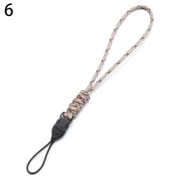 Paracord Keychain Lanyard High Strength Parachute Cord Survival Backpack Keychain Flashlight Camera Anti-lost Hanging Rope