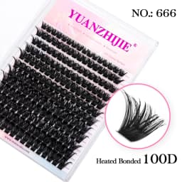DIY 144 Cluster Lashes YUANZHIJIE Free Ship Segmented Beam Natural C/D Curl Individual Mink Eyelashes Makeup Supplies at Home