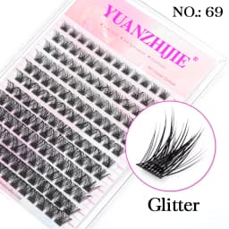DIY 144 Cluster Lashes YUANZHIJIE Free Ship Segmented Beam Natural C/D Curl Individual Mink Eyelashes Makeup Supplies at Home
