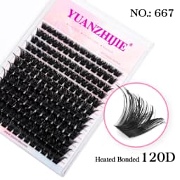 DIY 144 Cluster Lashes YUANZHIJIE Free Ship Segmented Beam Natural C/D Curl Individual Mink Eyelashes Makeup Supplies at Home