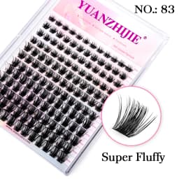 DIY 144 Cluster Lashes YUANZHIJIE Free Ship Segmented Beam Natural C/D Curl Individual Mink Eyelashes Makeup Supplies at Home