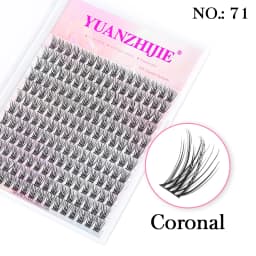 DIY 144 Cluster Lashes YUANZHIJIE Free Ship Segmented Beam Natural C/D Curl Individual Mink Eyelashes Makeup Supplies at Home