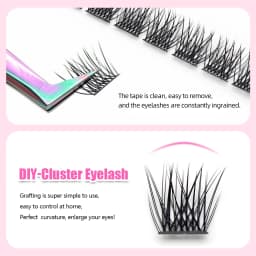 DIY 144 Cluster Lashes YUANZHIJIE Free Ship Segmented Beam Natural C/D Curl Individual Mink Eyelashes Makeup Supplies at Home
