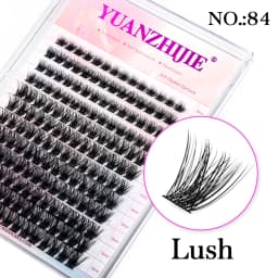 DIY 144 Cluster Lashes YUANZHIJIE Free Ship Segmented Beam Natural C/D Curl Individual Mink Eyelashes Makeup Supplies at Home