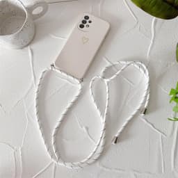 Crossbody Lanyard Silicone Phone Case For Samsung Galaxy A53 A52 A52S A73 A33 A72 A32 4G 5G A51 A71 A12 A31 A22 Love Heart Cover