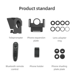 Ambitful Phone and DSLR Recording Mini Teleprompter Portable Inscriber Mobile Teleprompter Artifact Video With Remote Control