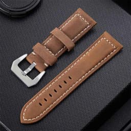 20mm 22mm 24mm 26mm Green brown Genuine Leather Bracelet man Watch Band for Panerai PAM111 441 cowhide Watchband Wrist Strap