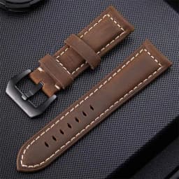 20mm 22mm 24mm 26mm Green brown Genuine Leather Bracelet man Watch Band for Panerai PAM111 441 cowhide Watchband Wrist Strap