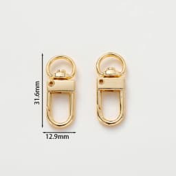 5Pcs 14K/18K Gold Plated Brass Snap Lobster Clasp Hook DIY Jewelry Making Findings for Keychain Neckalce Bracelet Supplies