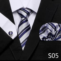 Men`s Tie Red Plaid print Jacquard Woven Tie Hanky Cufflinks Sets For Formal Wedding Business Party Free Postage