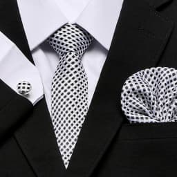 Men`s Tie Red Plaid print Jacquard Woven Tie Hanky Cufflinks Sets For Formal Wedding Business Party Free Postage