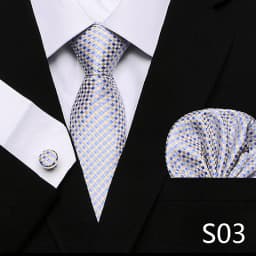 Men`s Tie Red Plaid print Jacquard Woven Tie Hanky Cufflinks Sets For Formal Wedding Business Party Free Postage