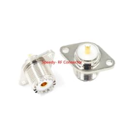 2PCS SL16 SO239 SO-239 UHF Female Solder for Chassis Panel Mount Socket Connector 2Hole 4hole Flange Adapter Fast Delivery