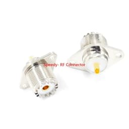 2PCS SL16 SO239 SO-239 UHF Female Solder for Chassis Panel Mount Socket Connector 2Hole 4hole Flange Adapter Fast Delivery