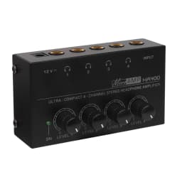Top Deals 4 Channels Mini O Stereo Headphone Amplifier HA400 Ultra-Compact Audio Amplifier With Power Adapter EU US Plug Adapter