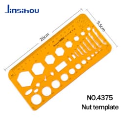 Jinsihou Circular oval ruler durable K Resin drawing design furniture architect template drafting ruler template measuring ruler
