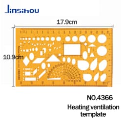Jinsihou Circular oval ruler durable K Resin drawing design furniture architect template drafting ruler template measuring ruler