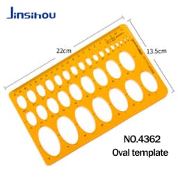 Jinsihou Circular oval ruler durable K Resin drawing design furniture architect template drafting ruler template measuring ruler