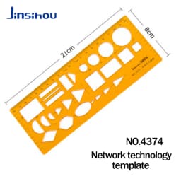Jinsihou Circular oval ruler durable K Resin drawing design furniture architect template drafting ruler template measuring ruler