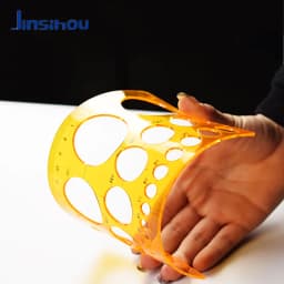 Jinsihou Circular oval ruler durable K Resin drawing design furniture architect template drafting ruler template measuring ruler