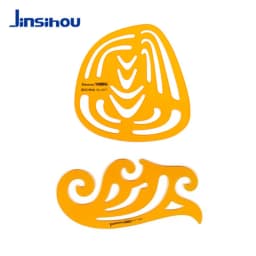 Jinsihou Circular oval ruler durable K Resin drawing design furniture architect template drafting ruler template measuring ruler