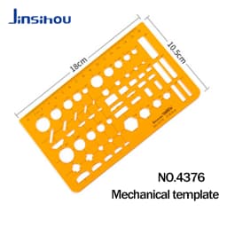 Jinsihou Circular oval ruler durable K Resin drawing design furniture architect template drafting ruler template measuring ruler