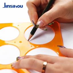 Jinsihou Circular oval ruler durable K Resin drawing design furniture architect template drafting ruler template measuring ruler