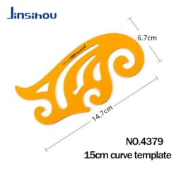 Jinsihou Circular oval ruler durable K Resin drawing design furniture architect template drafting ruler template measuring ruler