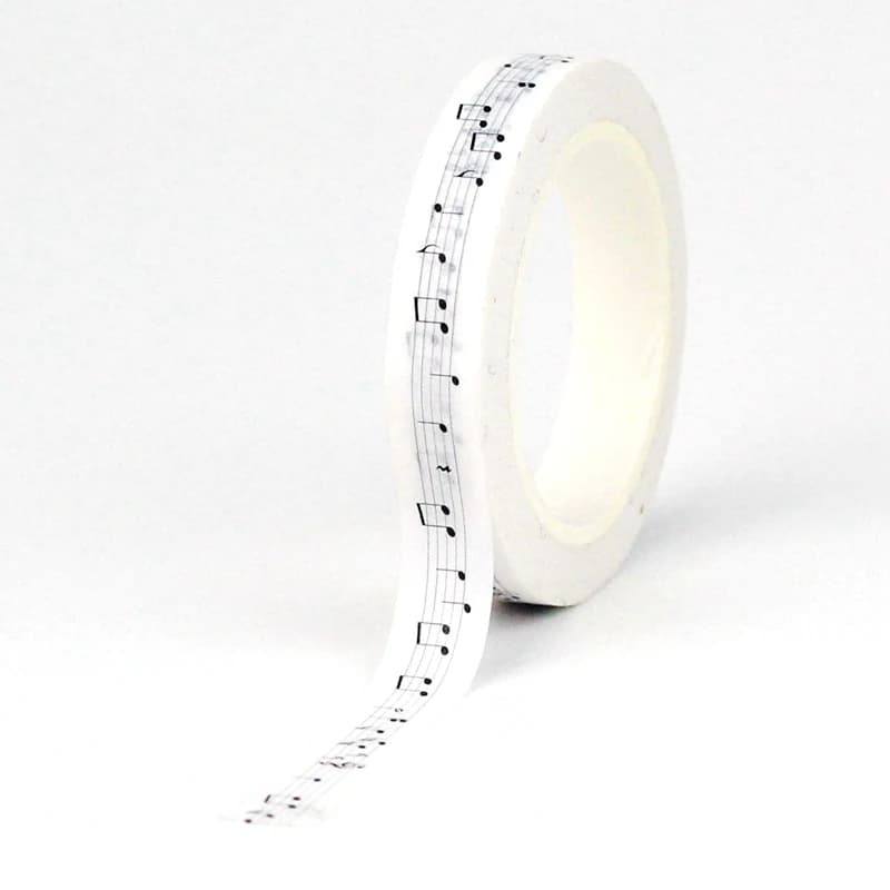 2023 NEW 1PC. 10M Decorative Musical Note Washi Tape Paper Scrapbooking Journal Adhesive Stickers Masking Tape Cute Stationery