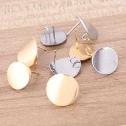 10pcs Stainless Steel Round Curve Pad Earring Posts Studs Diy Earrings Connector Findings For Jewelry Making Supplies