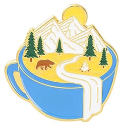 Travel Brooch Field Crossing Hiking Scenery Snow Scene Mountain Peak Alloy Clothing Accessories Backpack Brooch Badge Lapel Pins
